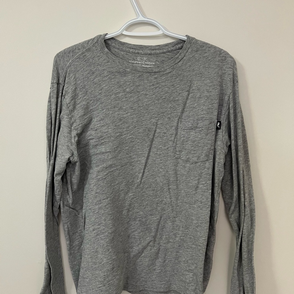 Vineyard Vines Heather Gray Long Sleeve Tee